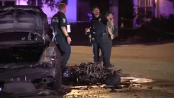 Motorcyclist involved in fiery Hollywood crash that injured 2 others has died, police say