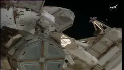 NASA astronauts step outside space station to perform the 5th all-female spacewalk